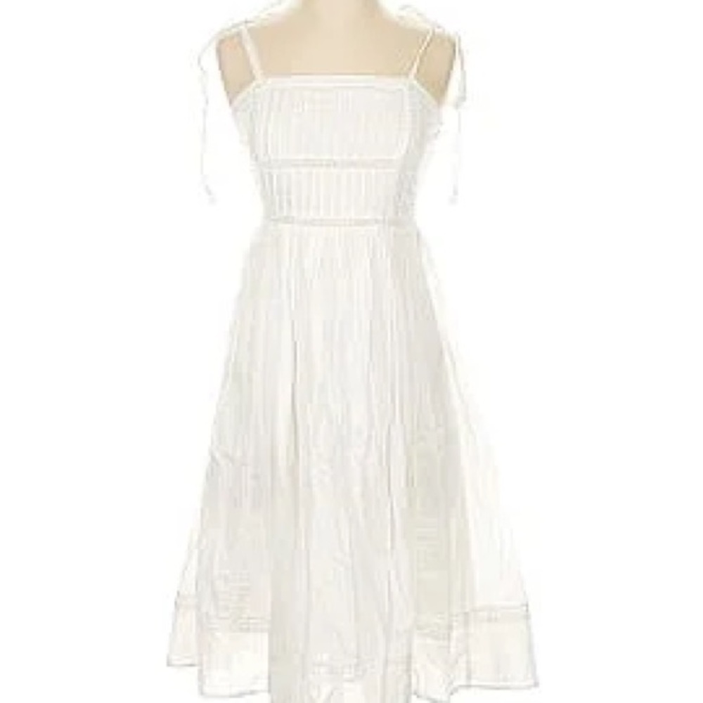 White Midi Sundress with Spaghetti Straps